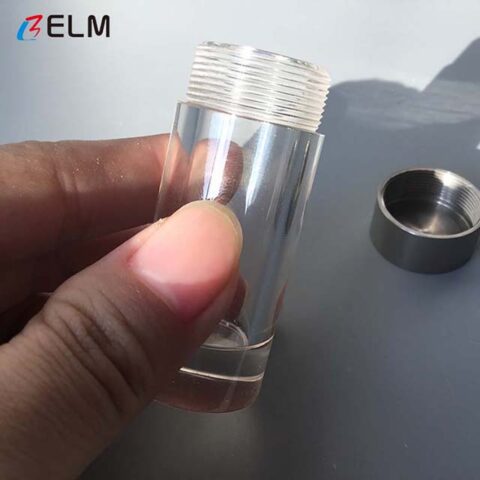 acrylic tube with threaded lid