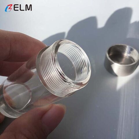 acrylic tube with threaded lid