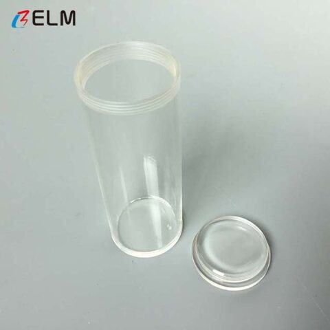 acrylic tube with threaded lid