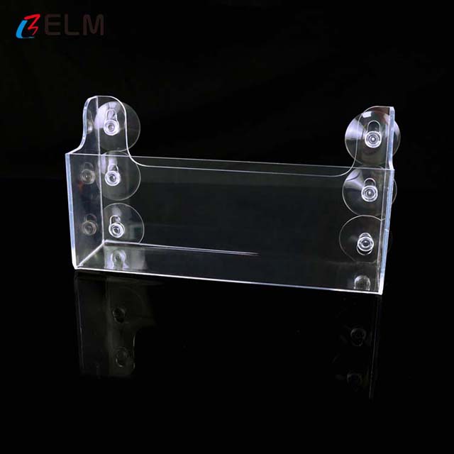 Custom Sized Acrylic Display Rack With Suction Cups for Glass Smooth ...